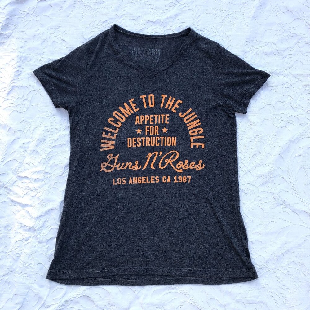 Guns N Roses Welcome to the Jungle Appetite for Destruction Los Angeles 1987 Tee